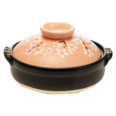 SAJI 佐治陶器 8號深型砂鍋 櫻日和 2.5L, 1個, 25.5cm