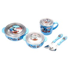 토마스 식기세트 뚜껑스텐, 혼합 색상, 5종, 1개