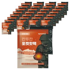 칸투칸 포켓형 핫팩 중형 80g x 60p 고급 극세사 전용 파우치 2p 랜덤발송, 1개