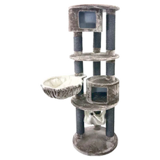 寵愛物語 doter 摩登貓大廈貓跳台 60 x 175cm, 灰色, 1組