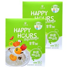 HAPPY HOURS 寶寶粥 6個月以上寶寶適用 全素 2入, 田園椒菇菇, 300g, 2盒