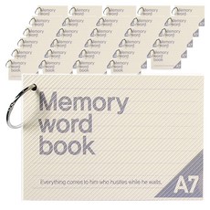 2Youngdesign A7 Memory Ring單字本 60張, 軟奶油, 30個