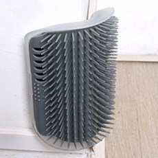 에이프릴16 고양이 모서리 부착형 마사지 브러시 8 x 12.5 cm, 그레이, 1개