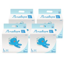 페넬로페 씬씬씬 플러스 팬티기저귀 남아용, 4단계, 136매