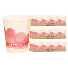 Mass 生活好物 一次性可分解環保紙杯 水墨 245ml,100個,3袋