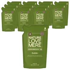 NATURE LOVE MERE 嬰兒泡泡洗手慕斯 補充包, 檸檬青檸香味, 250ml, 12包