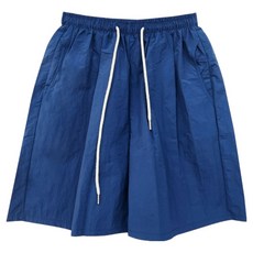 Planday 女款夏季日常單品 Heath 防風尼龍鬆緊短褲 四分褲