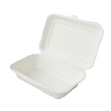 PACKAGE HERO 長方形掀蓋式紙漿餐盒 4號, 1組, 50入