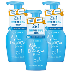 센카 올 클리어 더블 워시 폼 클렌저, 150ml, 3개