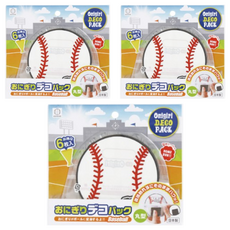 KOKUBO 小久保工業所 圓形飯糰裝飾包裝袋 棒球 日本製造, 6入, 3包