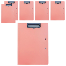 文件平板夾 A4 31.3 x 24.5 x 0.1cm 雙夾款, 活力粉, 6個