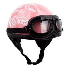 아우라헬멧 어반 스타일 오토바이 전동킥보드 고글모 헬멧, 투휠 핑크