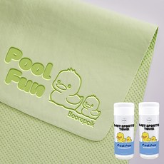 Boorepick PVA 游泳運動毛巾, 2個, 綠色