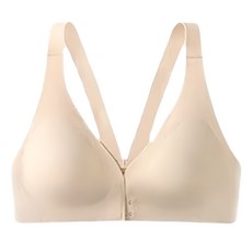 7822生活選物 無鋼圈內衣/前扣內衣/無痕內衣/運動內衣 80BCD-85AB, XL, 奶茶膚