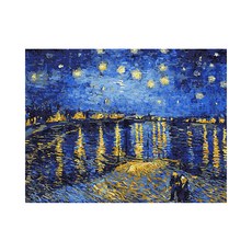 Play about DIY 名畫繪圖套組 40 x 50 cm, 梵谷亞爾的星夜