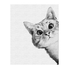 Play about DIY 名畫繪圖套組 40 x 50 cm, 好奇白貓