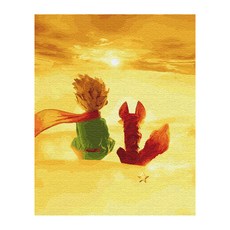 Play about DIY 名畫繪圖套組 40 x 50 cm, 小王子與沙漠狐狸