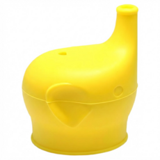 Haakaa 大象防溢漏鴨嘴杯套 攜帶方便 一體成型 簡單清潔, 香蕉黃, 1個