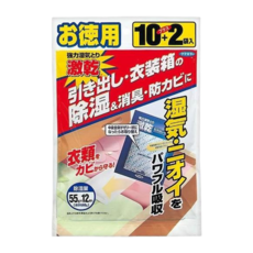 FUMAKILLA 福馬 激乾除濕包 抽屜用, 10+2入, 除濕 消臭 防霉, 324g, 1袋