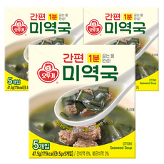 오뚜기 간편 미역국, 47.5g, 3개