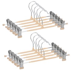 코멧 논슬립 회전형 치마바지걸이, 베이지, 10개