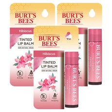 버츠비 틴티드 립밤, 히비스커스, 4.25g, 3개