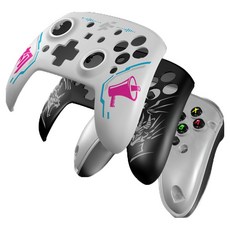 FlashFire 富雷迅 龍紋+初音可換面蓋 switch/pc 2in1藍芽+2.4g無線手把 s203ce, 1入