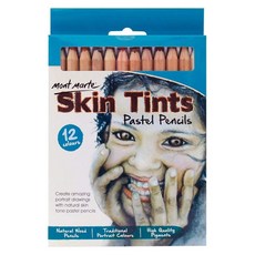 Mont Marte 蒙瑪特 Skin Tints 肖像素描專用彩色鉛筆套組 12色, 1盒