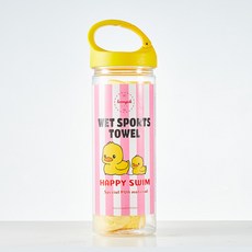 Boorepick 濕毛巾運動毛巾優質游泳毛巾 66*43cm, 1個, 黃色