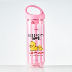 Boorepick 濕式運動高級游泳毛巾 66x43cm, 1個, 粉紅色