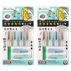 KUTSUWA 回收再製鉛筆筆蓋6件組, 2組, 藍色 + 綠色 + 粉色