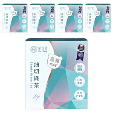 茶立方 纖暢PLUS 油切綠茶，含膳食纖維 日本茶花 非洲芒果籽, 6.7g, 5包, 5盒