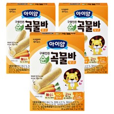 일동후디스 아이얌 순곡물바, 당근, 40g, 3개