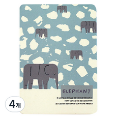 영아트 ANIMAL PRINTING 디자인 노트, 랜덤 발송, 4개