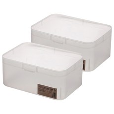 UDA 有達 504日光收納盒 化妝盒 小物盒 23 x 16.2 x 9.8cm, 白色, 2個