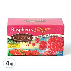 셀레스티얼 티 라즈베리 진저, 2.25g, 20개입, 4개