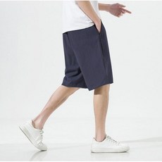 THE ROUND 男女通用柔軟亞麻五分短褲