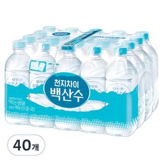 백산수 무라벨 생수, 330ml, 40개