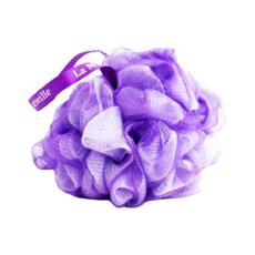 法國馬賽皂之家 雙色沐浴球 三層網布 起泡效果佳 材質輕柔可溫和去角質, 薰衣草紫, 1入, 1個