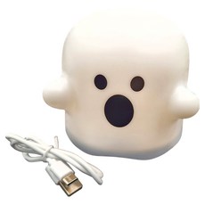 可愛呆萌小幽靈LED夜燈, USB接口充電, 長按無極調光, 30分鐘定時關燈, 款式隨機