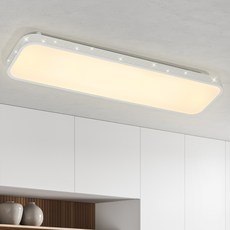 원하 플리커프리 삼색변환 밝기조절 LED 51W 사우디 주방 천장등 리모컨, 화이트