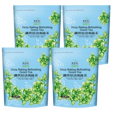 AWAStea 阿華師 三角立體茶包 纖烘焙清爽綠茶, 無添加香料, 新鮮綠茶75分鐘內蒸氣殺菁, 添加來自日本綠茶粉, 4g, 20入, 4袋