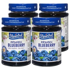 마인탈 사과즙으로 만든 유기농 블루베리잼, 200g, 4개