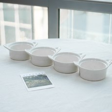 Syracuse CHINA 白瓷圓形雙耳湯碗 16cm, 奶油白, 4個