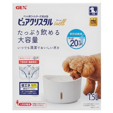 GEX 愛犬視窗型進階版飲水器 57645 1.5L, 白色, 1個