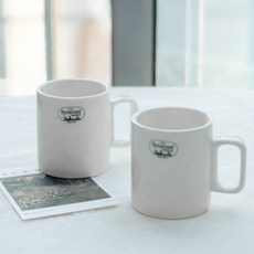 Syracuse CHINA 紐約素白直筒馬克杯 300ml, 白色, 2個