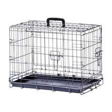 MARUKAN 易收納輕巧線狗籠, 黑色, 1個