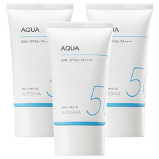 미샤 올 어라운드 세이프 블록 아쿠아 선크림 SPF50+ PA++++, 50ml, 3개
