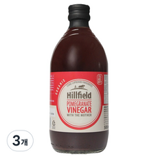 힐필드 유기농 석류 식초, 3개, 500ml