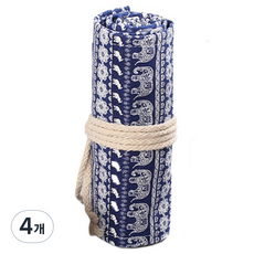 Allode 帆布捲簾式彩色鉛筆袋 48色 58 x 20 cm, 4個, 12 大象